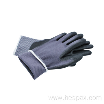 Hespax Anti Static Black Nylon PU Esd Gloves